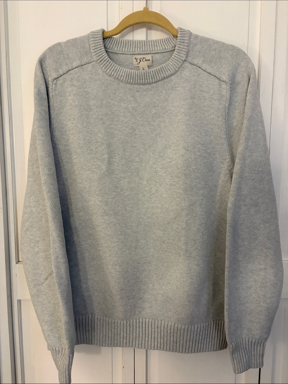 J. Crew Men's Crewneck Sweater in Light Gray Heather